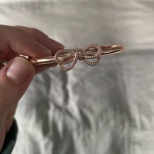 Kate spade rose gold pave bow bangle